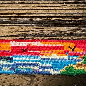 Men’s needlepoint belt.